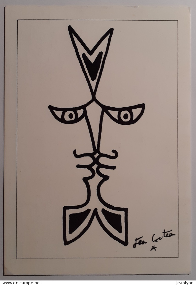 JEAN COCTEAU - Deux Profils Une Face - Multiple Portrait - Carte Postale - Paintings