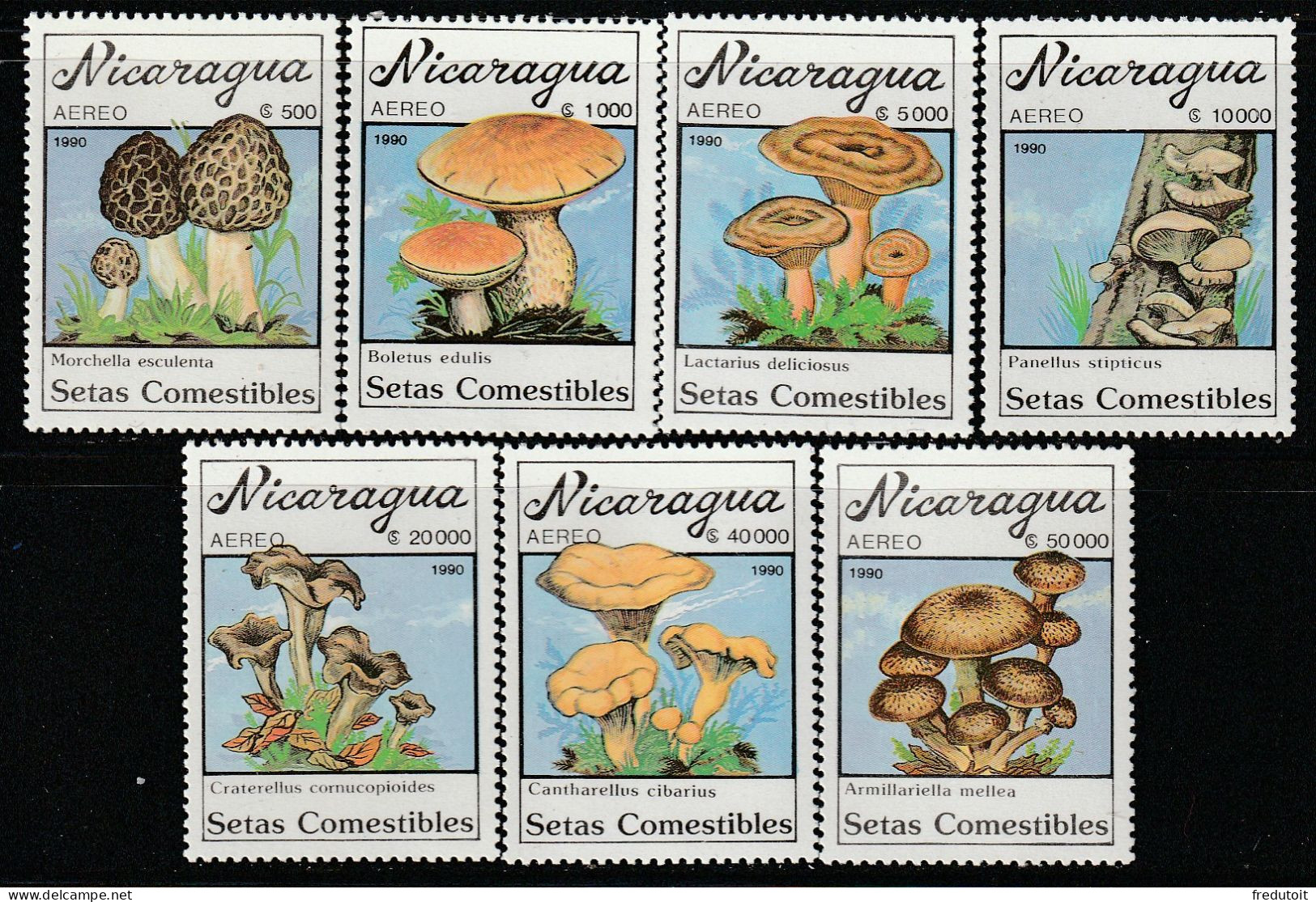 NICARAGUA - PA N°1314/20  **  (1990) Champignons - Nicaragua