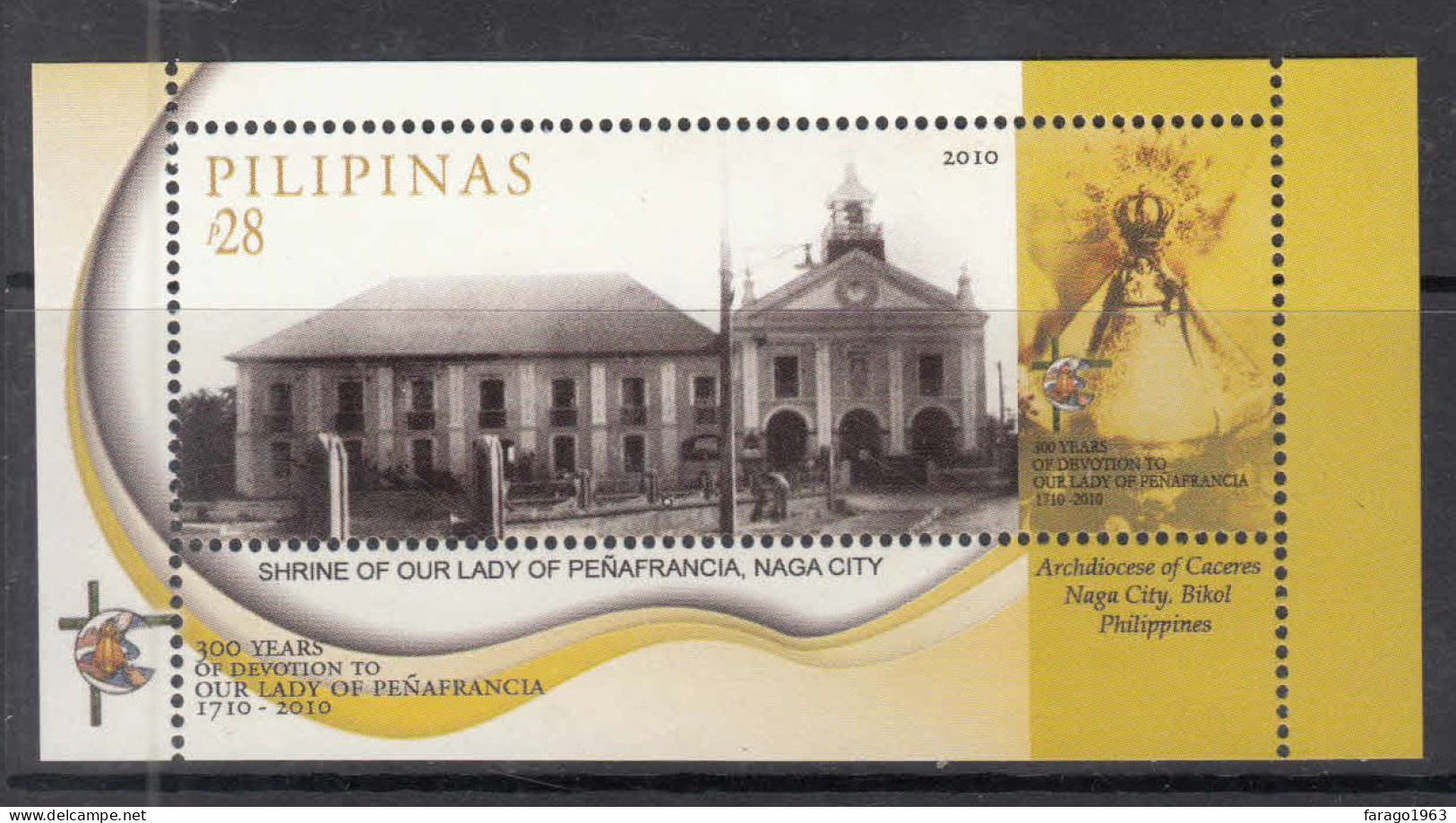 2010 Philippines Our Lady Of Penafrancia Souvenir Sheet MNH - Filippine
