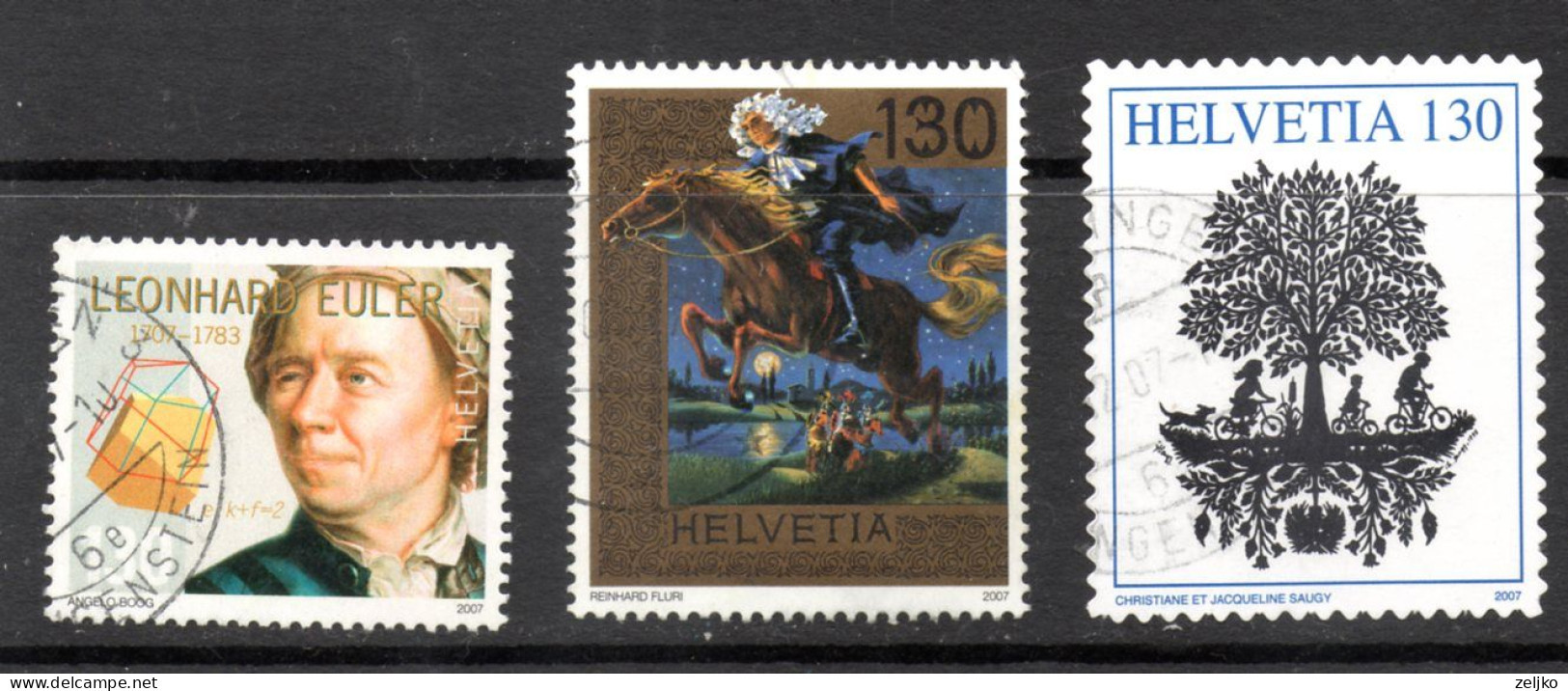 Switzerland, Used, 2007, Michel 1899, 2004, 2041 - Used Stamps