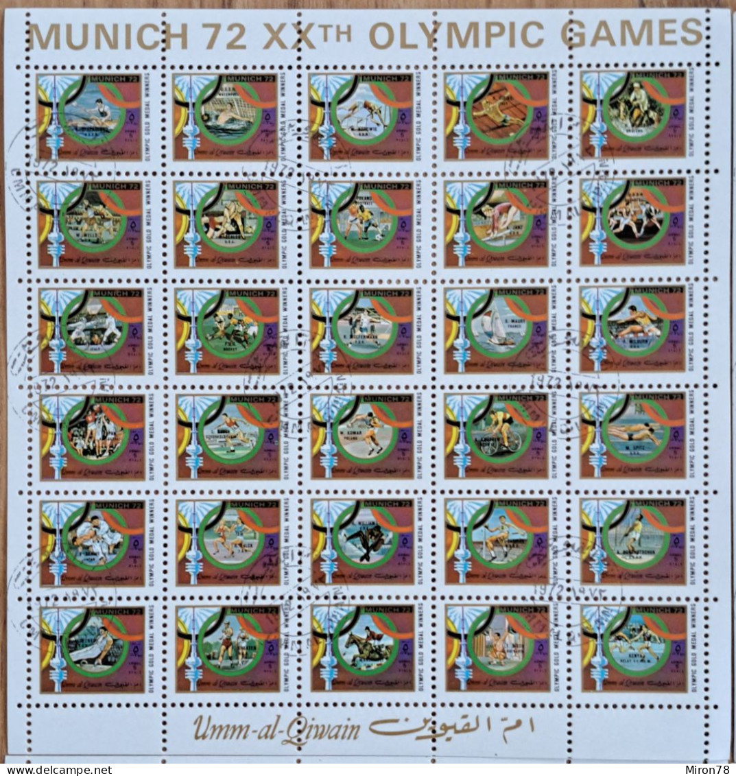 AJMAN OLYMPIC GAMES MUNICH 1972 #1605-34 SH USED (MNH-MICHEL 150 EURO!!!) - Verano 1972: Munich