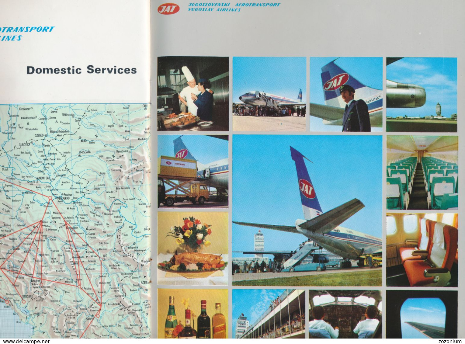 JAT - YUGOSLAV AIRLINES ROUTE MAPS - Yugoslav Airways - Other & Unclassified