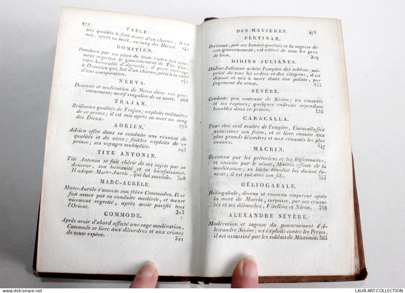 ABREGE DE L'HISTOIRE DES EMPEREURS ROMAINS DE CREVIER + FASTES CONSULAIRES 1822 / ANCIEN LIVRE XIXe SIECLE (1803.148) - 1801-1900