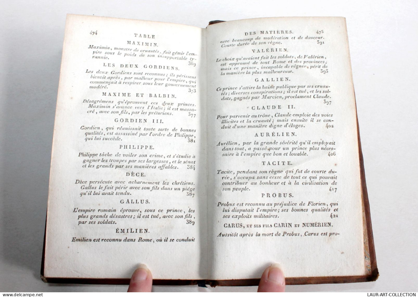 ABREGE DE L'HISTOIRE DES EMPEREURS ROMAINS DE CREVIER + FASTES CONSULAIRES 1822 / ANCIEN LIVRE XIXe SIECLE (1803.148)