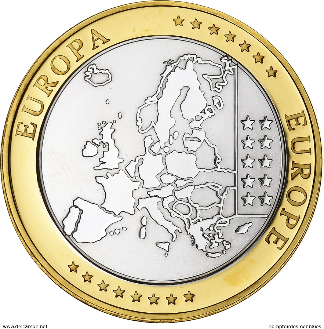 Allemagne, Médaille, L'Europe, 2002, Cuivre Plaqué Argent, FDC - Andere & Zonder Classificatie