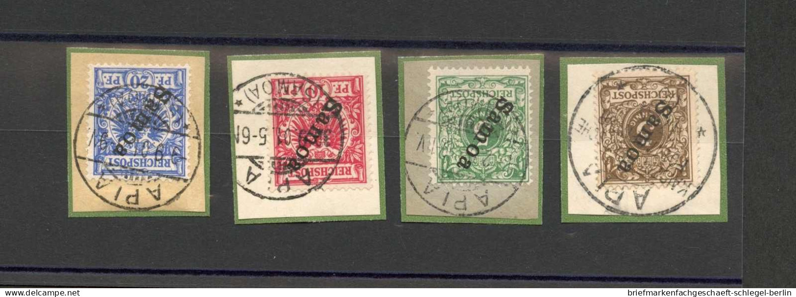 Deutsche Kolonien Samoa, 1900, 1-4, 5a/b, 6, Briefstück - Samoa