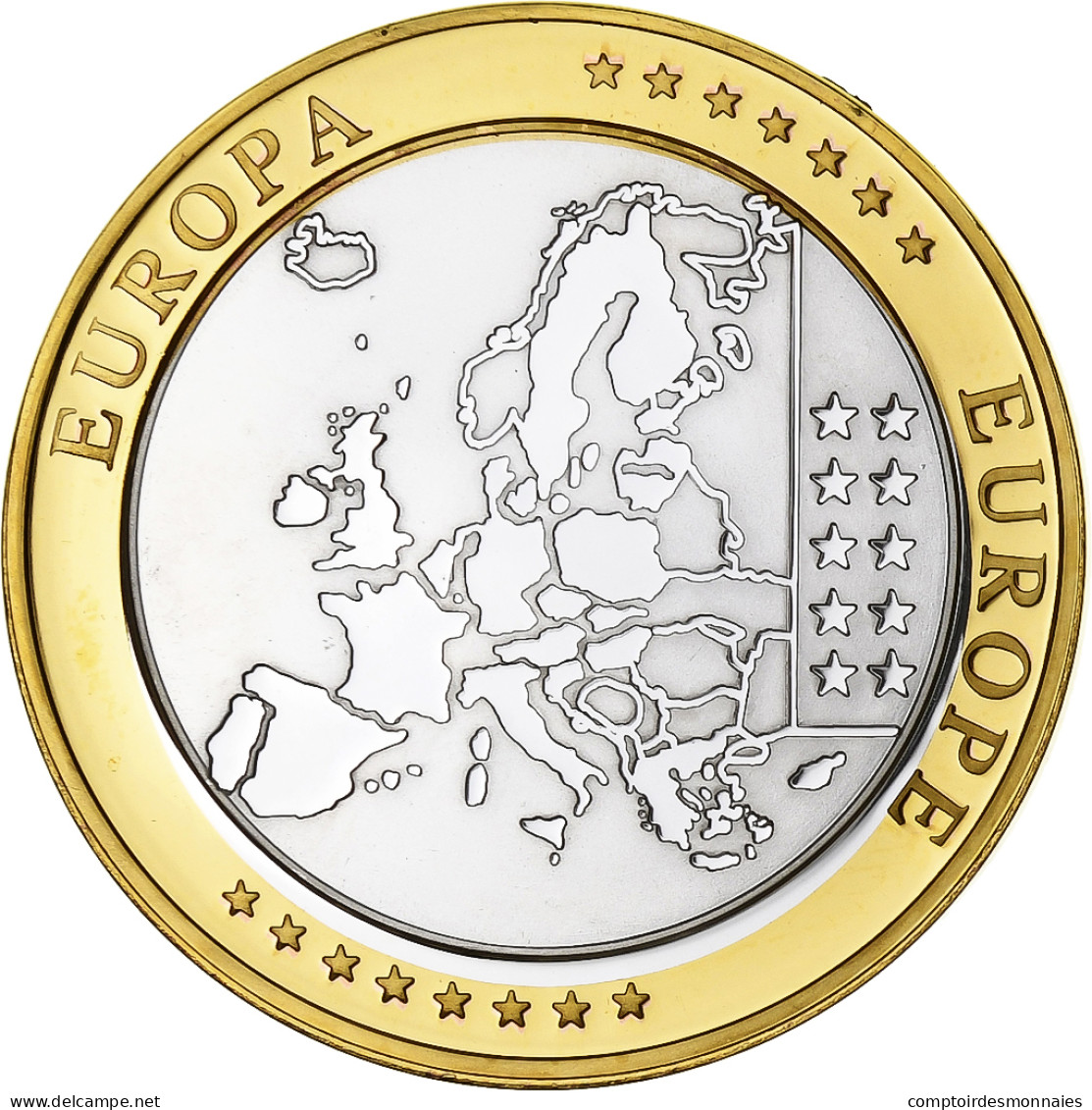Estonie, Médaille, L'Europe, 2012, Cuivre Plaqué Argent, FDC - Andere & Zonder Classificatie