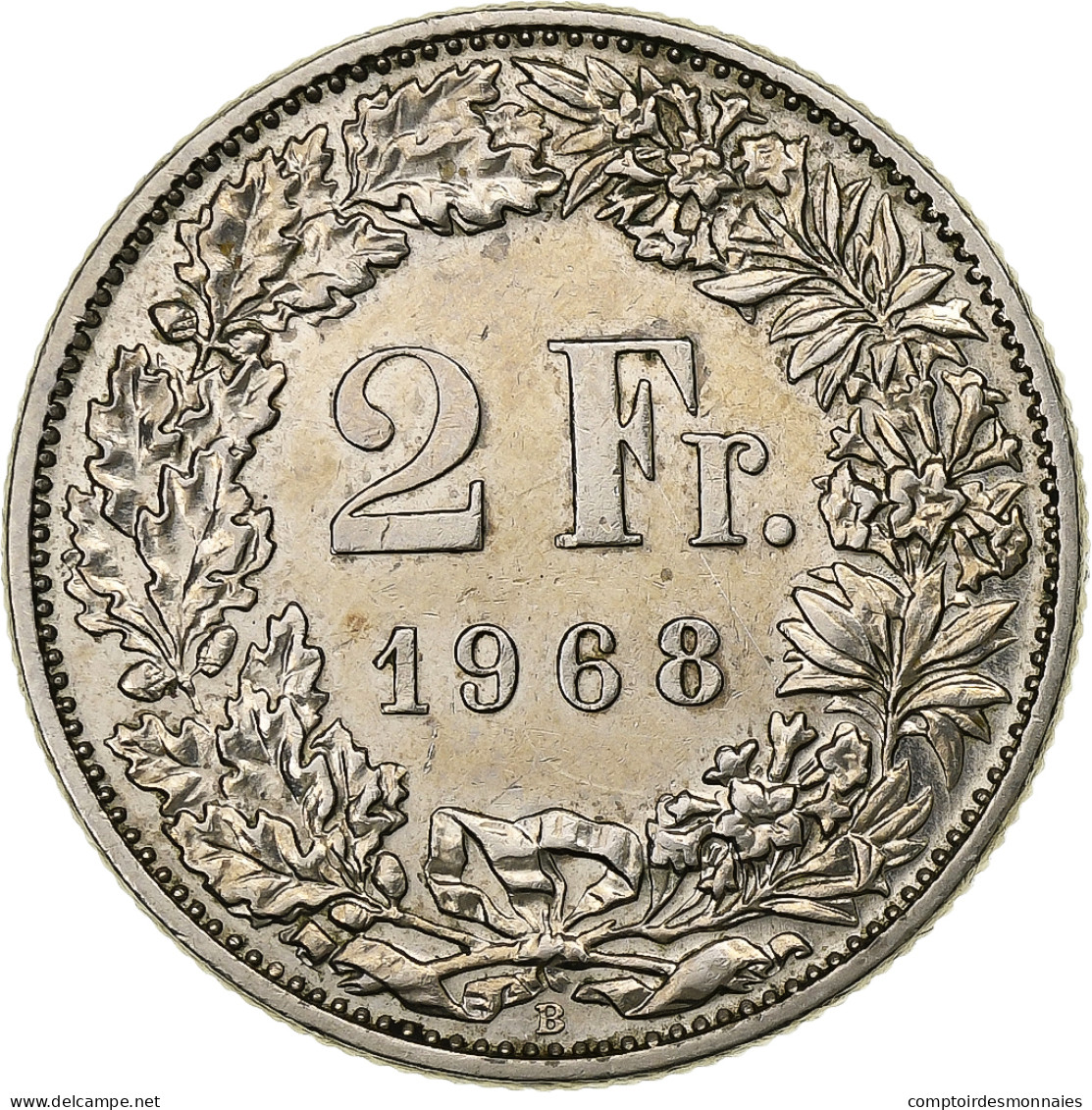 Suisse, 2 Francs, 1968, Bern, Cupro-nickel, SUP, KM:21a.1 - Autres & Non Classés