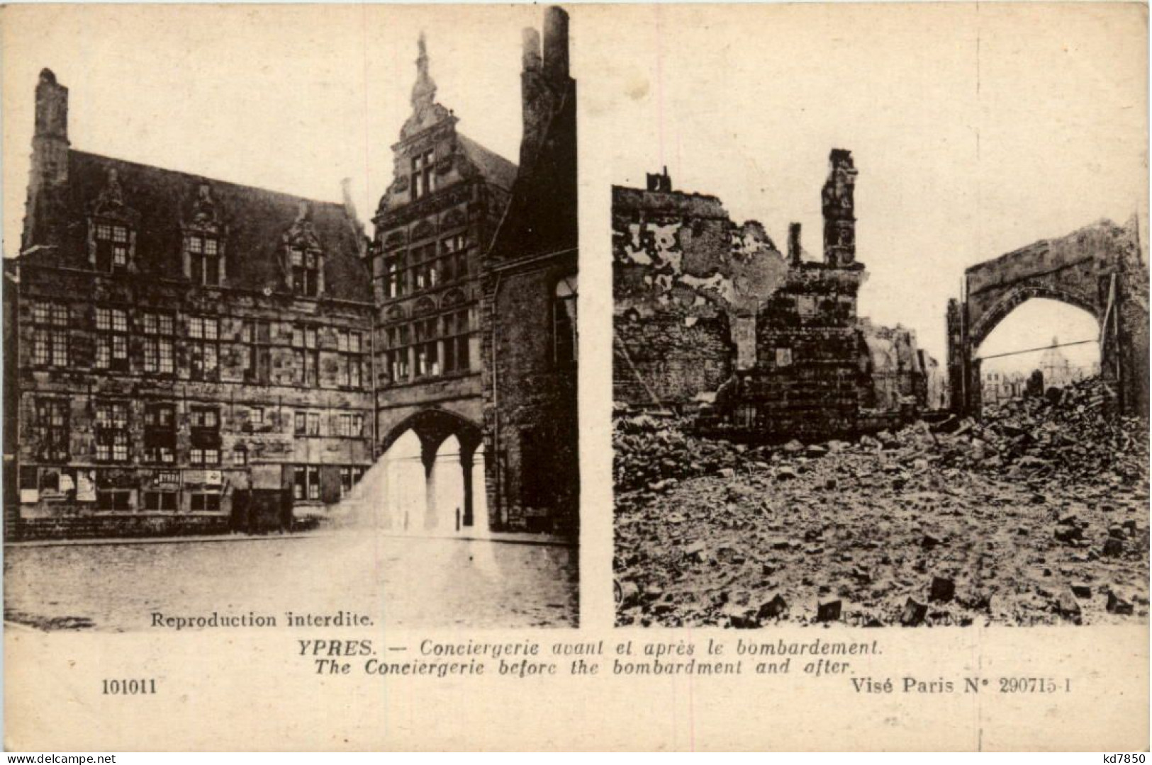 Ypres - Little Museum Before And After Bombardement - Ieper