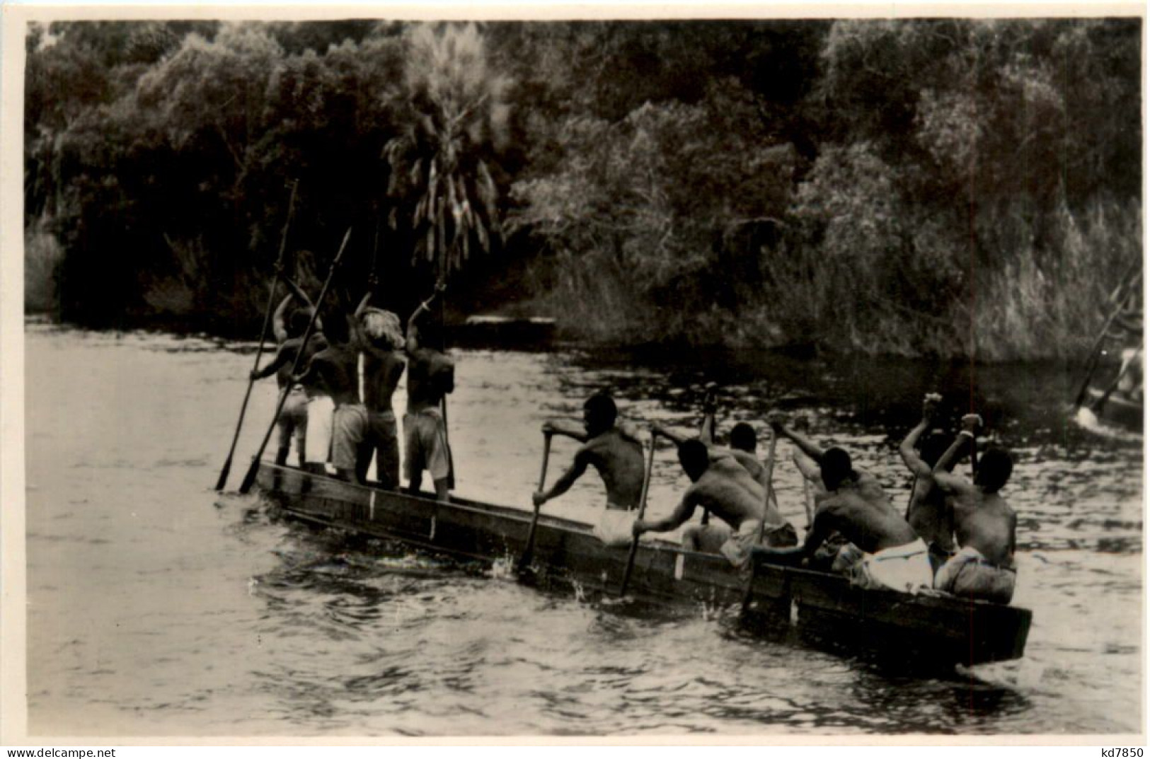 Native Canoe On The Zambezi River Victoria Falls - Zimbabwe