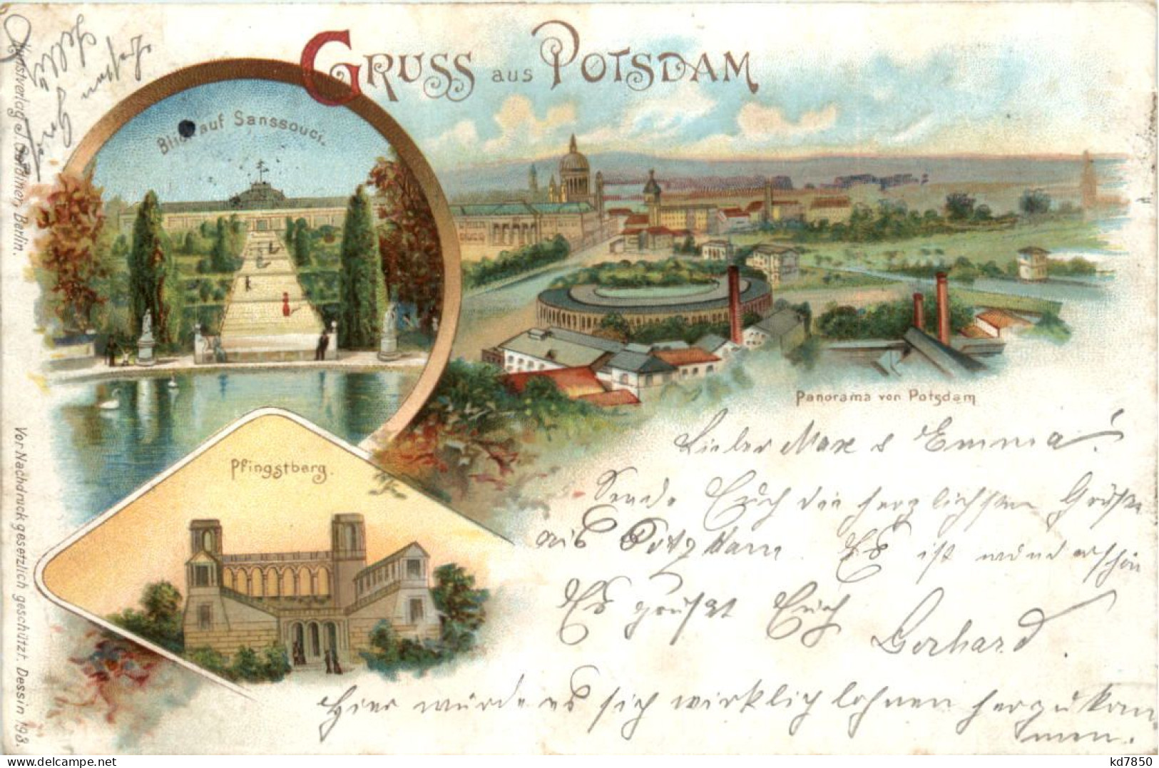 Gruss Aus Potsdam - Litho - Potsdam