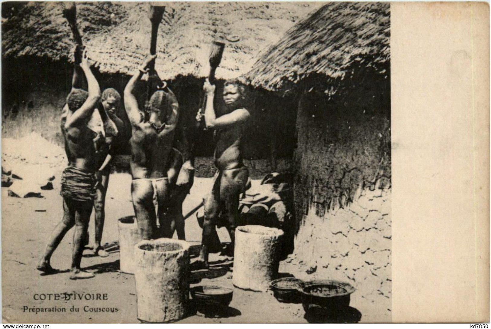 Cote D Ivoire - Preparation Du Couscous - Elfenbeinküste