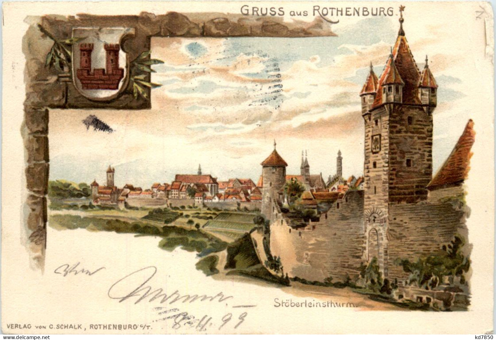 Gruss Aus Rothenburg - Stöberleinsthurm - Litho - Rothenburg O. D. Tauber