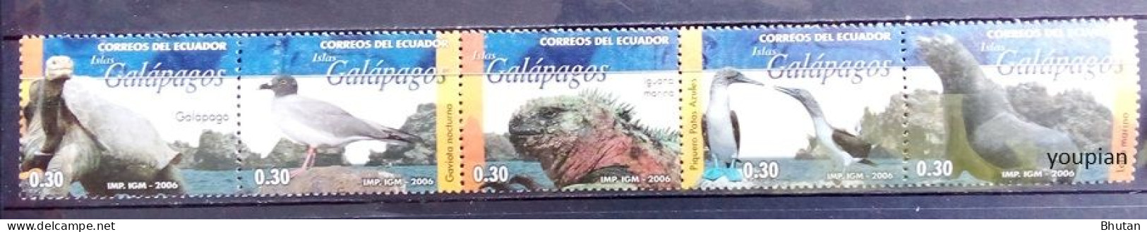 Ecuador 2006, Animals From The Galapagos Islands, MNH Stamps Strip - Ecuador