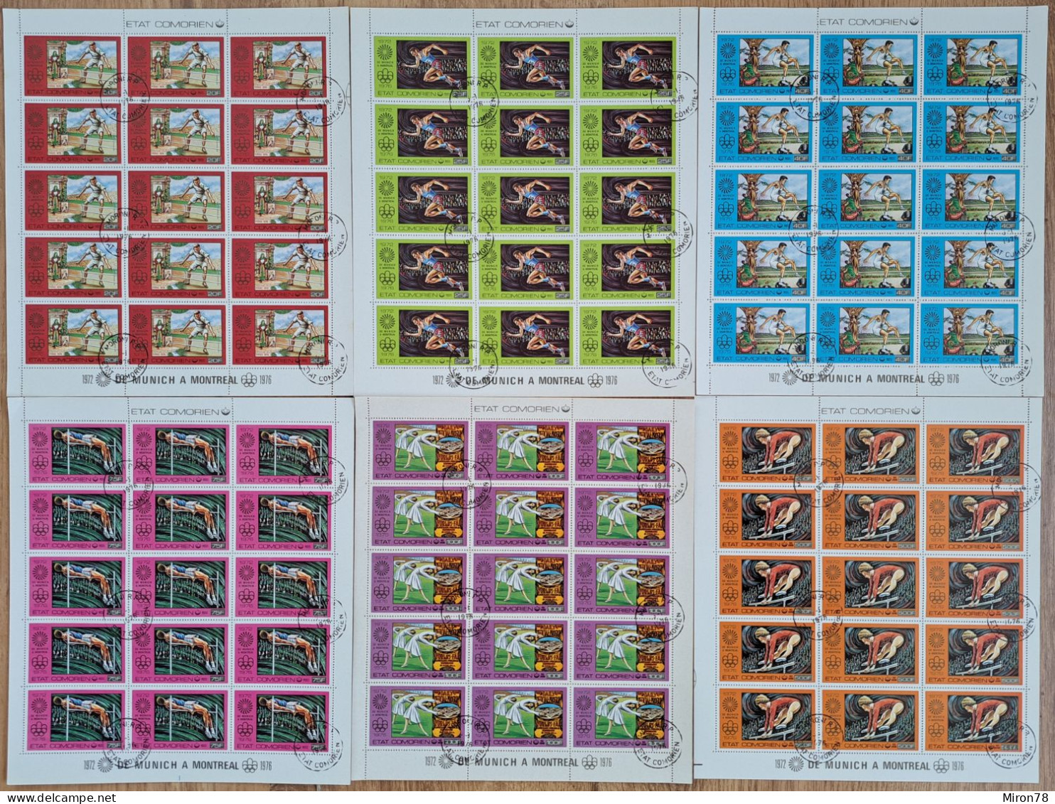 Comoros 1976 Mi. 275A-280A 100% Airmail Olympics, Sports 15 SET - Estate 1976: Montreal