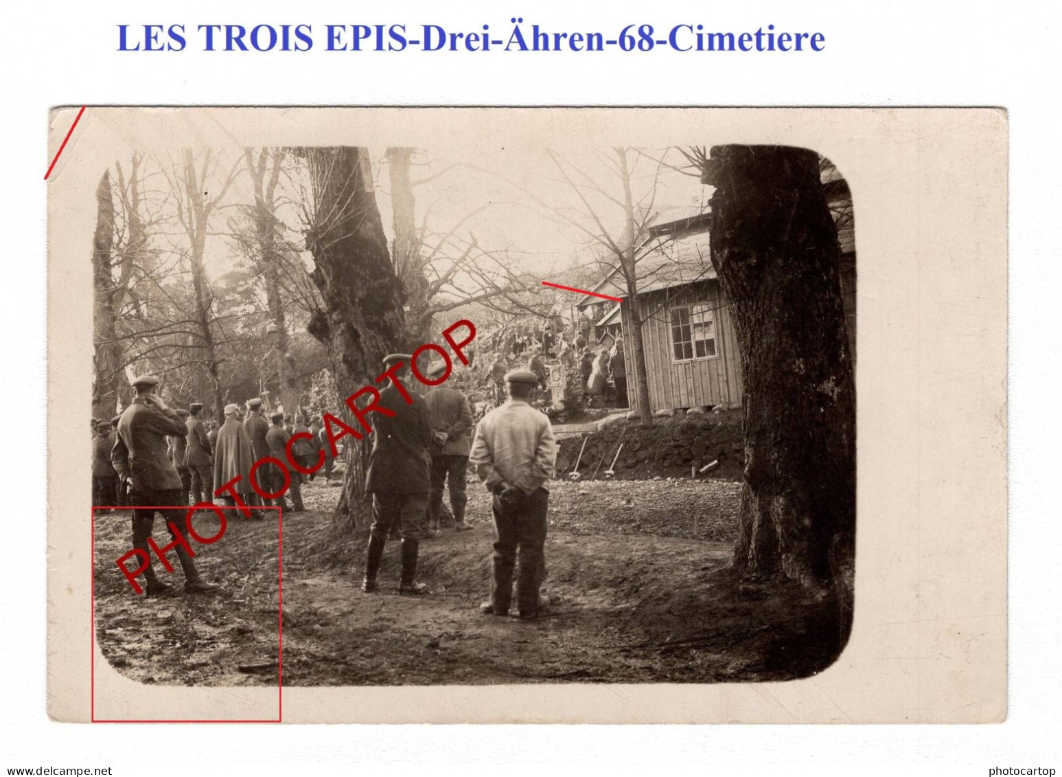 LES TROIS EPIS-Drei-Ähren-CIMETIERE Militaire-CARTE PHOTO Allemande-GUERRE 14-18-1 WK-Militaria- - Trois-Epis