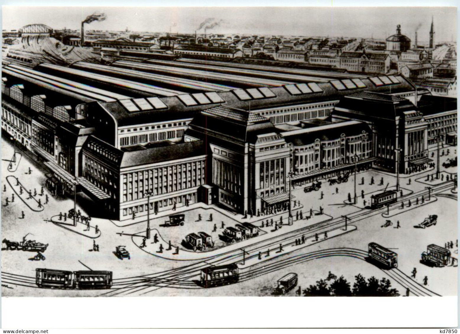 Leipzig, Hauptbahnhof 1915 - Leipzig