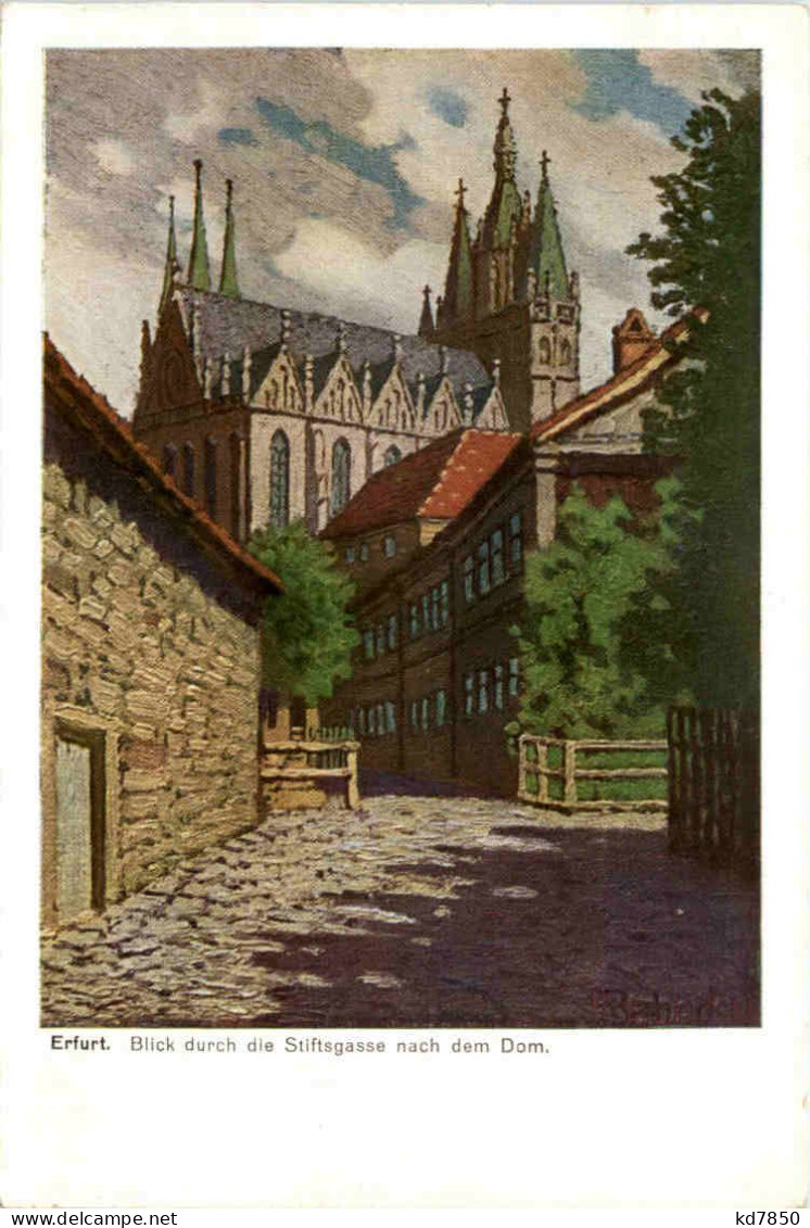 Erfurt, Blick Durch Die Stiftsgasse Nach Dem Dom - Erfurt