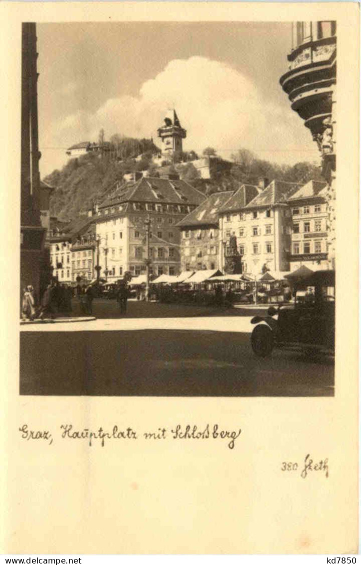 Graz, Hauptplatz Mit Schlossberg - Graz