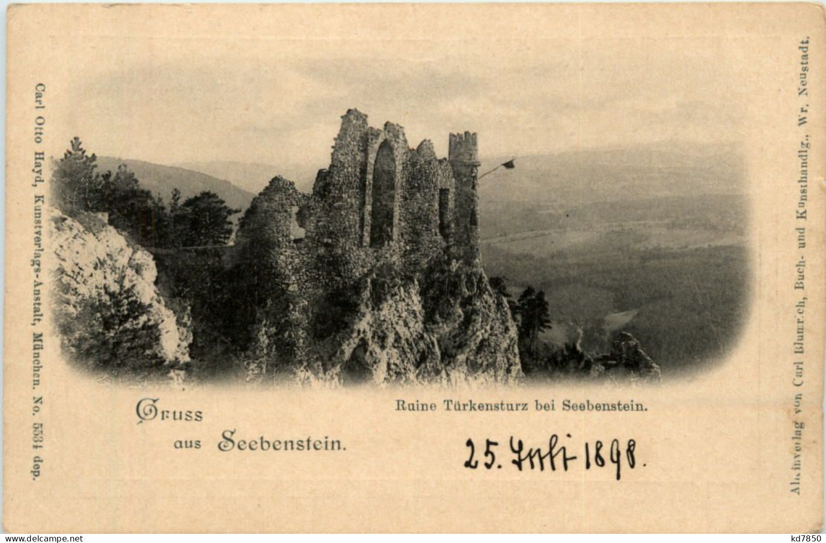 Gruss Aus Seebenstein, Ruine Türkensturz - Neunkirchen