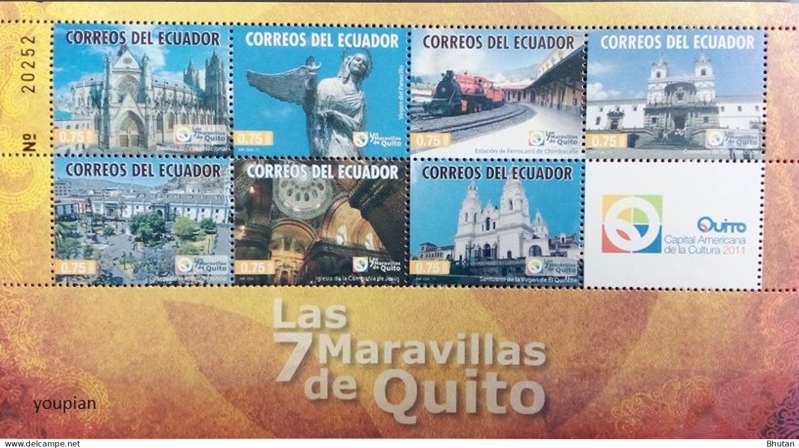 Ecuador 2011, 7 Wonders Of Quito, MNH S/S - Equateur