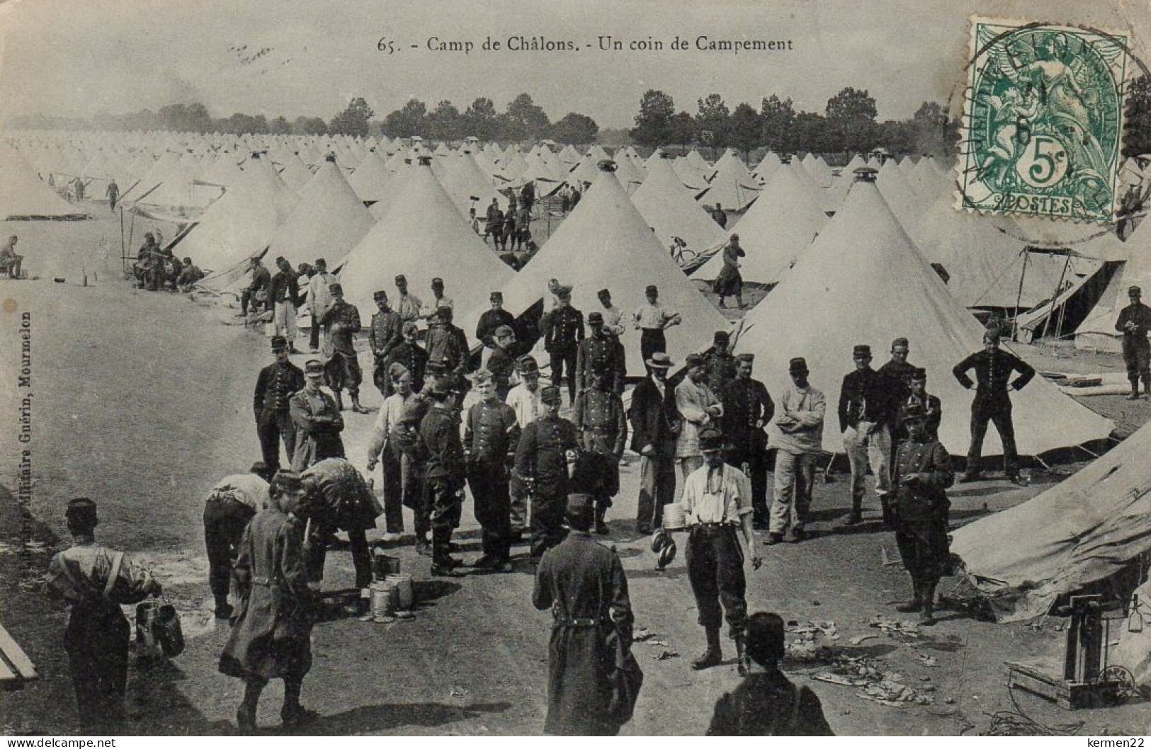 CPA CAMP DE CHALONS UN COIN DU CAMPEMENT - Camp De Châlons - Mourmelon