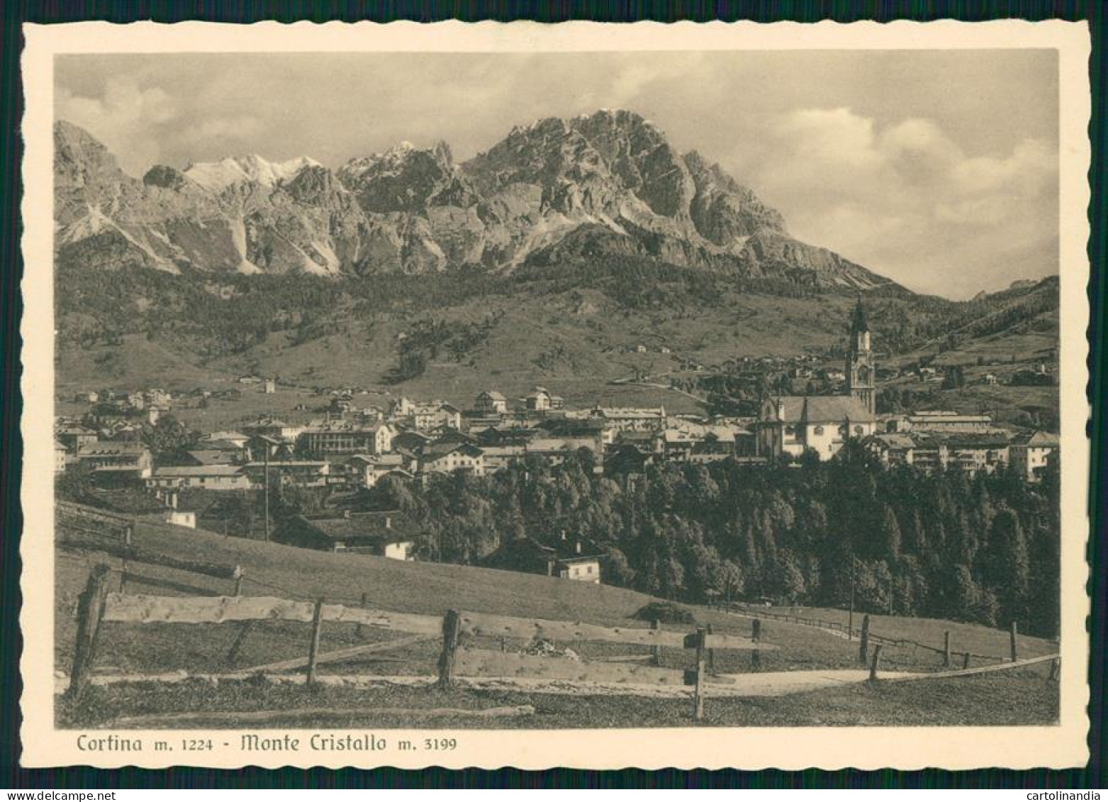 Belluno Cortina Monte Cristallo FG Cartolina MZ5280 - Belluno