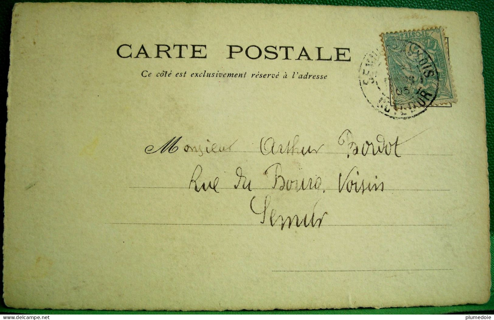 CPA  PRECURSEUR 1er AVRIL, Peinte Main + POISSON Velours Argenté , 1905 , Hand Painted FISHES & FLOWERS.  EARLY PC - 1er Avril - Poisson D'avril