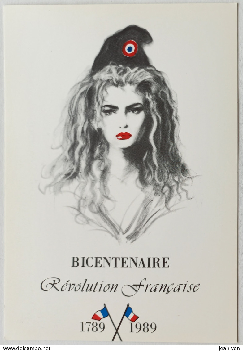 REVOLUTION FRANCAISE - Femme Avec Bonnet Phrygien / Maquillage - Bicentenaire - Illustrateur Alain FRETET -carte Postale - Historia