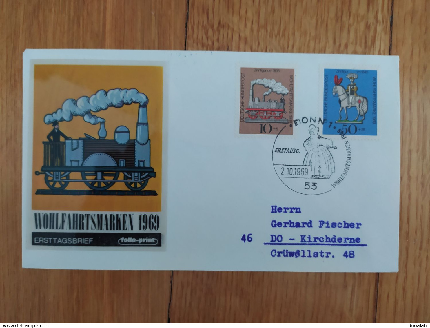 Germany 1969 Tin Toys Welfare Stamps Bonn Kulmbach 2 FDC + 2 Stationeries STAMP ERROR "BIRD ESCAPES" From Its CAGE - Sonstige & Ohne Zuordnung