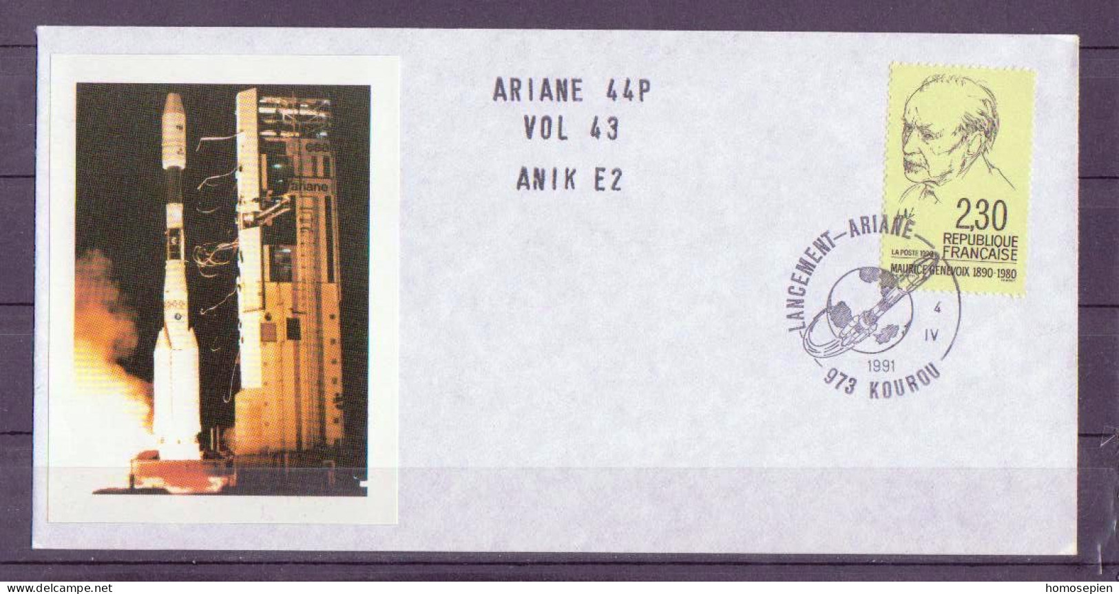 Espace 1991 04 05 - AS - Ariane V43 - Europa