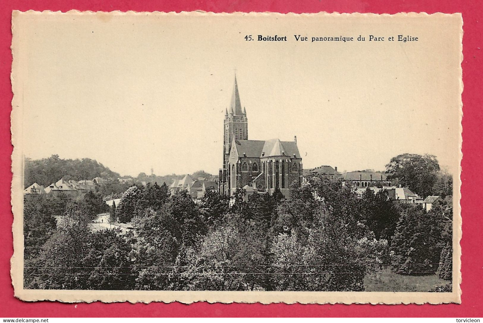 C.P.  Boitsfort  =  Vue Panoramique  Du Parc Et De L' Eglise - Watermaal-Bosvoorde - Watermael-Boitsfort