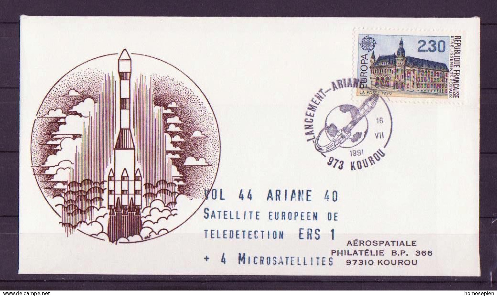 Espace 1991 07 17 - AS - Ariane V44 - Europe