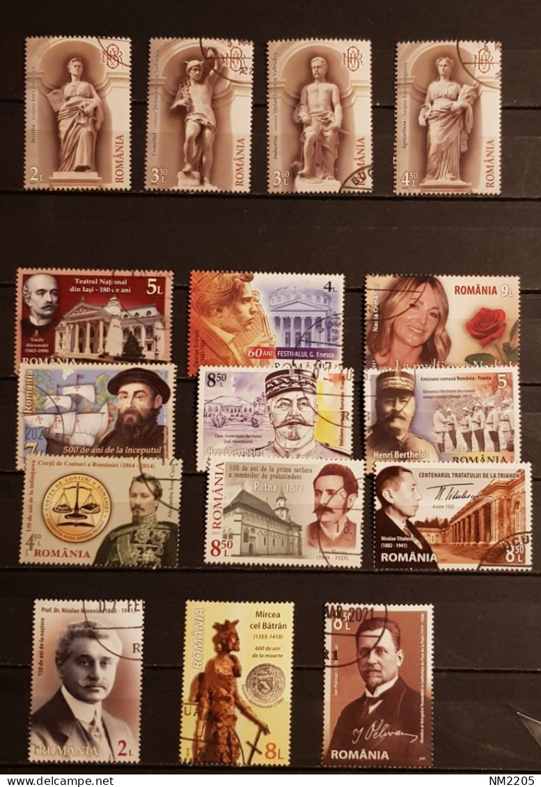 ROMANIA PERSONALITIES &PAINTINGS &EVENTS MINI LOT USED-  CTO- - Used Stamps