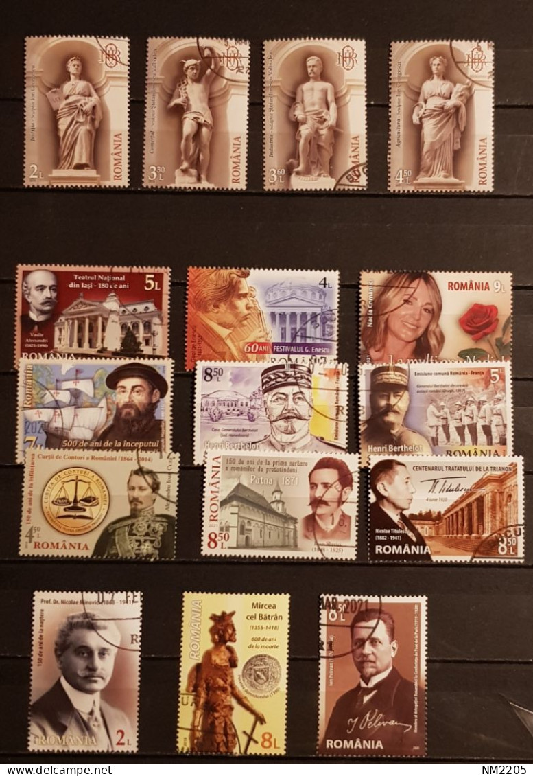 ROMANIA PERSONALITIES &PAINTINGS &EVENTS MINI LOT USED-  CTO- - Usati