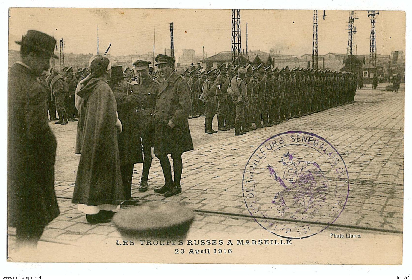 RUS 50 - 7918 Russian Army In Marseilles - Old Postcard - Used - 1916 - Rusland