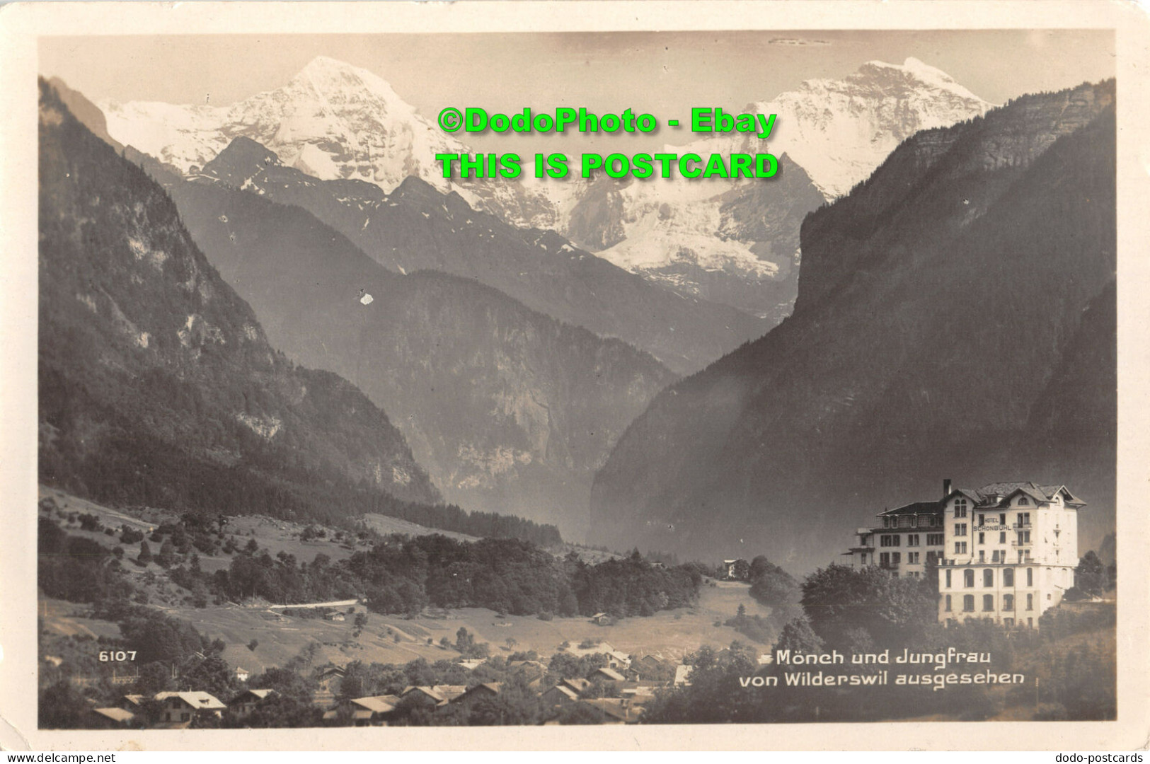 R381618 Monch Und Jungfrau Von Wilderswil Ausgesehen. Edition Art. Perrochet Mat - Welt