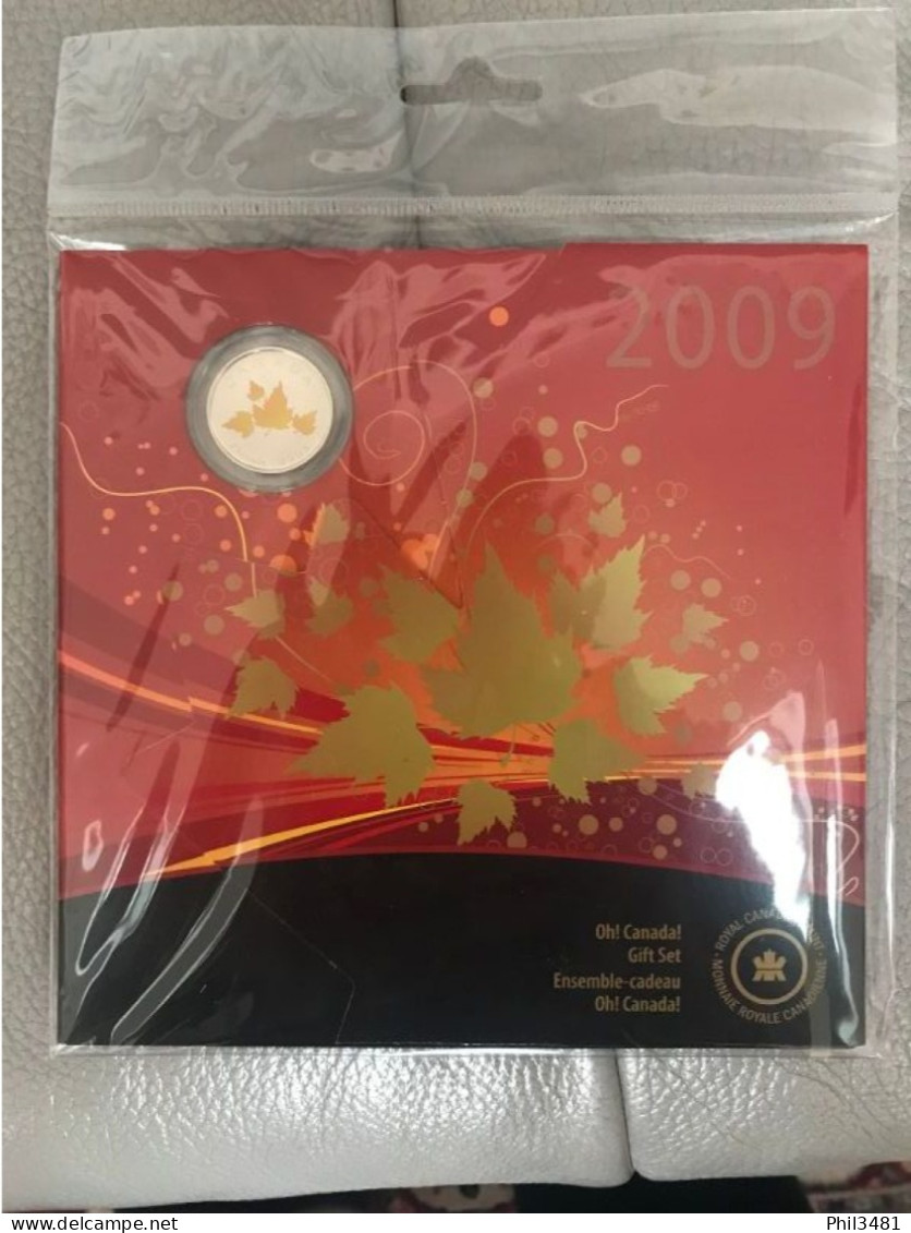 Ensemble BU 2009 Avec 25 Cents Aux Feuilles D'érable  Sous Son Blister D'origine. - Canada