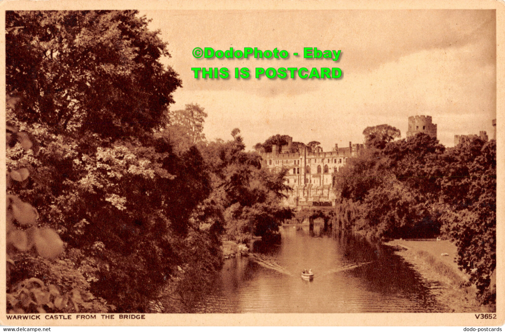 R381629 Warwick Castle From The Bridge. Photochrom. Graphic Studios - Welt