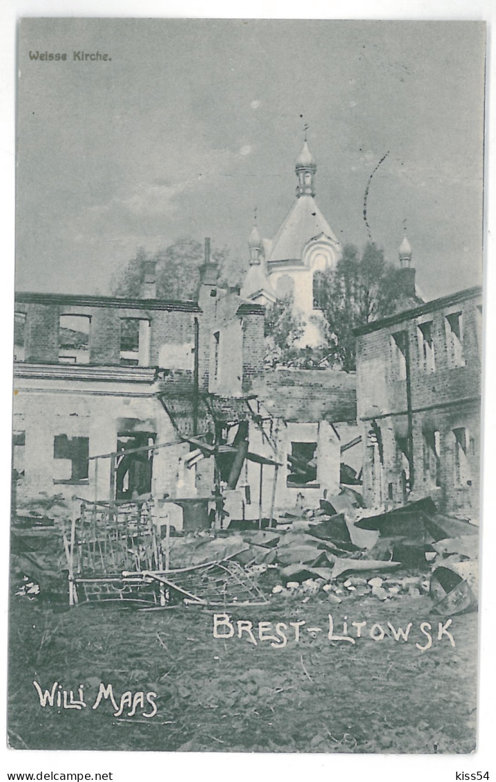 BL 40 - 15208 BREST LITOWSK, White Church, Belarus - Old Postcard, CENSOR - Used - 1915 - Bielorussia