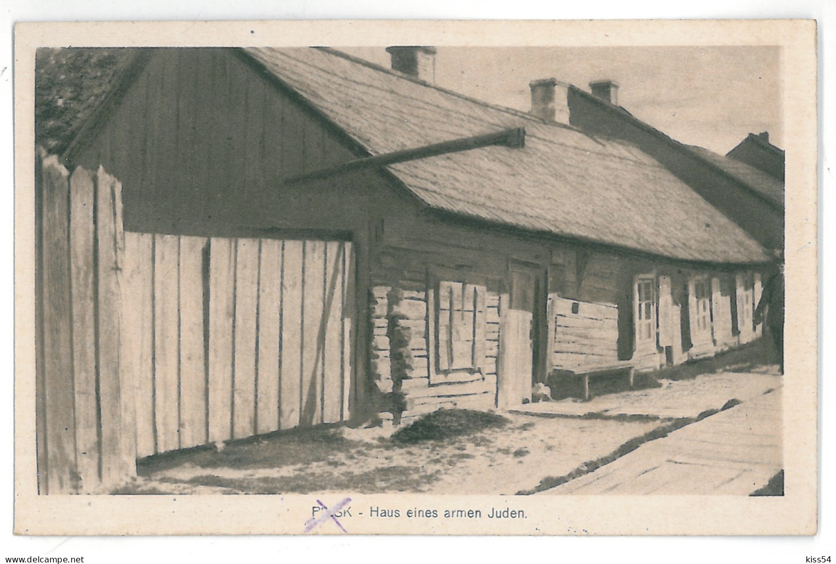 BL 40 - 15248 PINSK, House Of A Poor Jew, Belarus - Old Postcard - Used - 1917 - Wit-Rusland