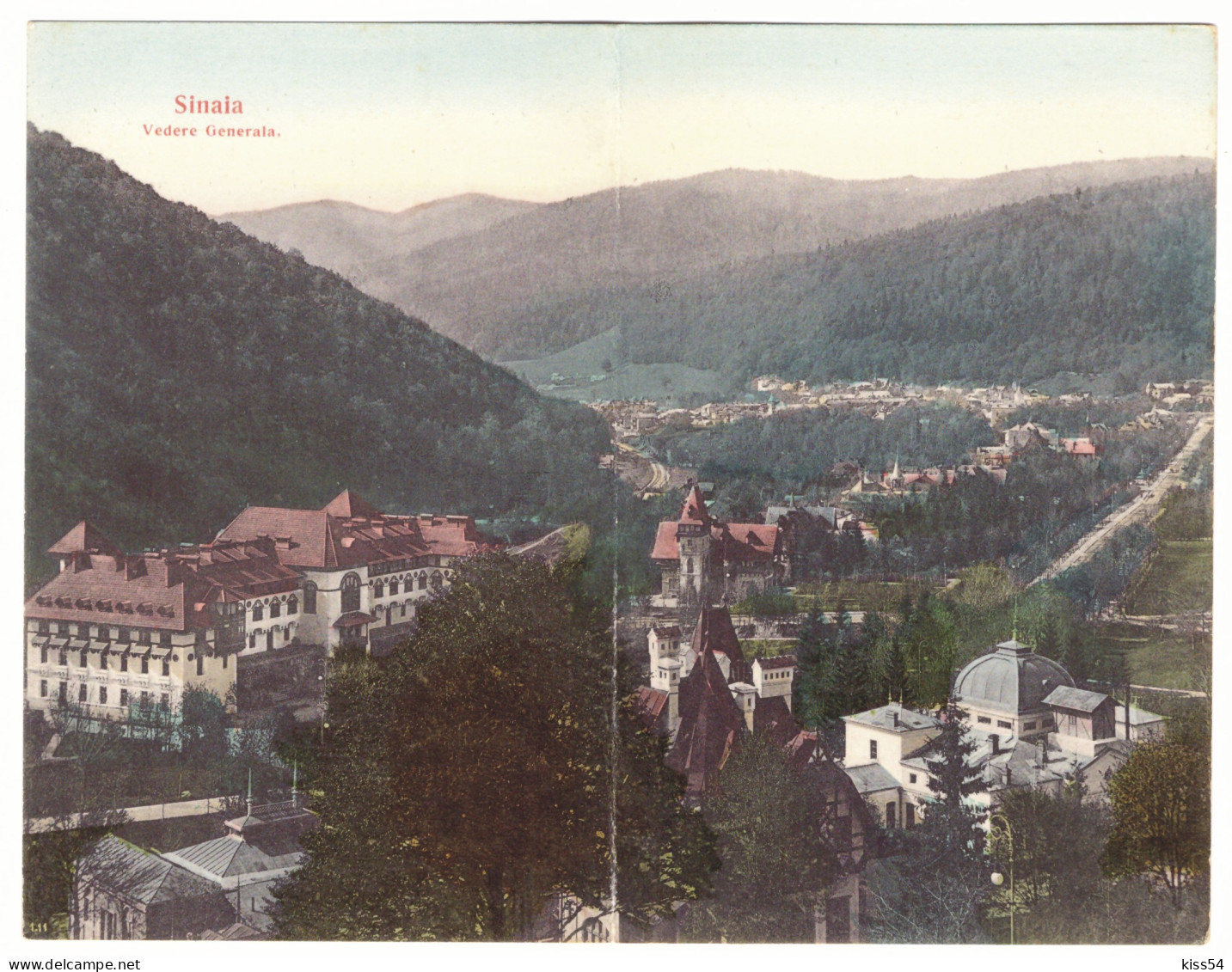 RO 33 - 18223 SINAIA, Prahova, Panorama, Romania - Old Double Postcard - Unused - Roumanie