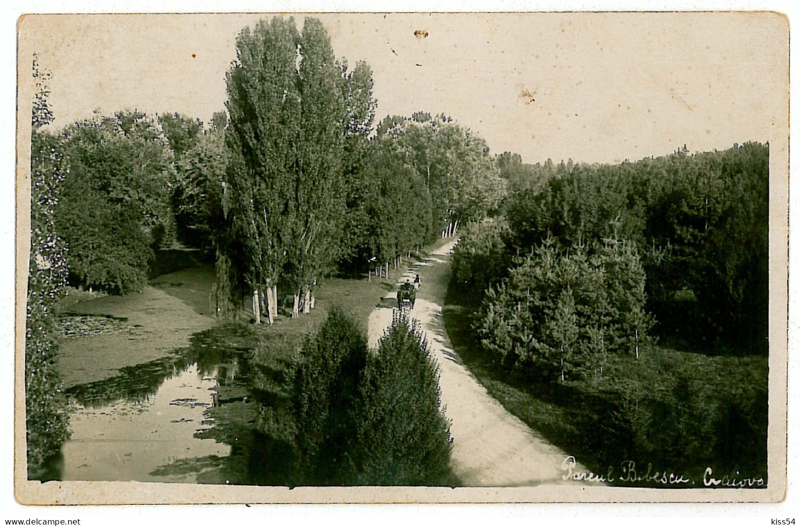 RO 33 - 8862 CRAIOVA, Bibescu, Park, Romania - Old Postcard, Real PHOTO - Used - 1930 - Roumanie