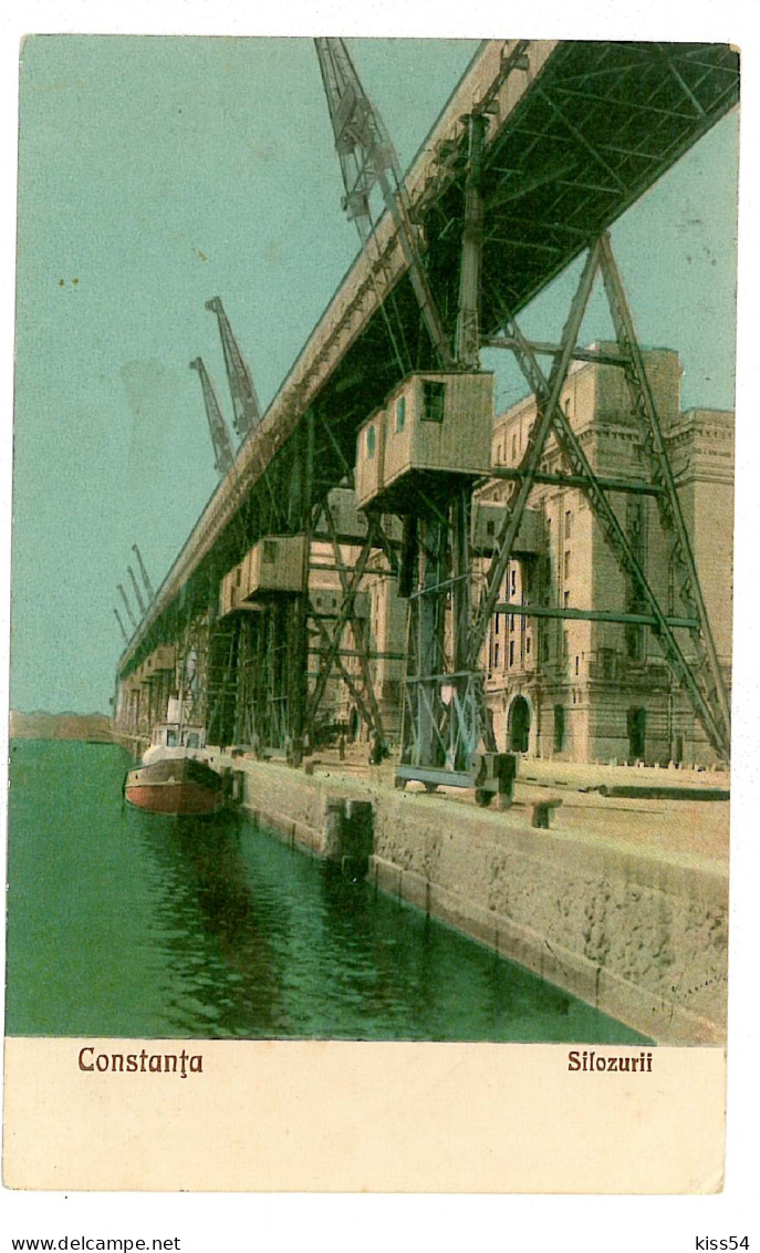 RO 33 - 4525 CONSTANTA, Silos, Boat, Romania - Old Postcard - Used - 1927 - Roumanie