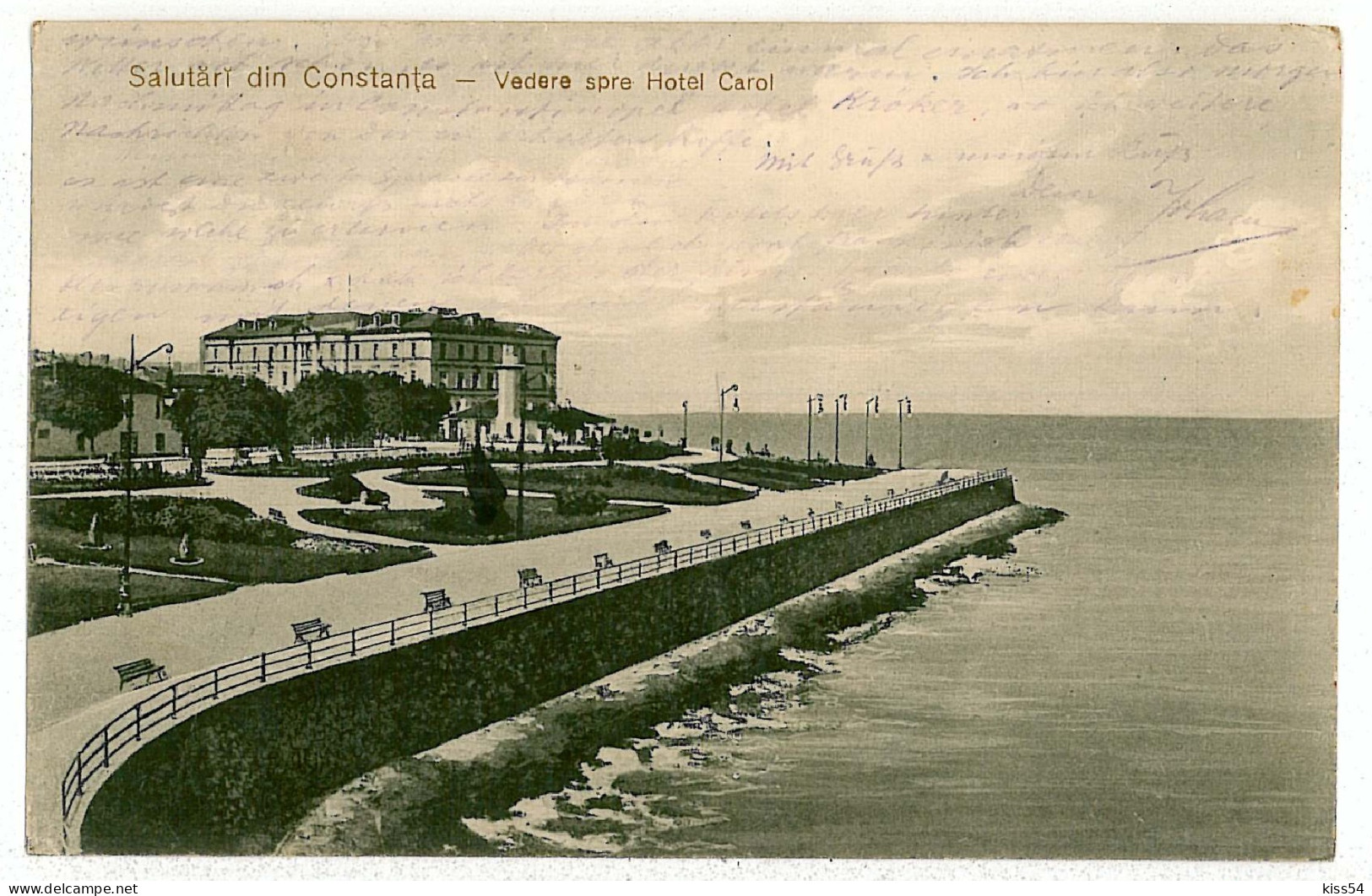 RO 33 - 2559 CONSTANTA, Vedere Spre Hotel Carol, Romania - Old Postcard - Used - 1914 - Rumänien