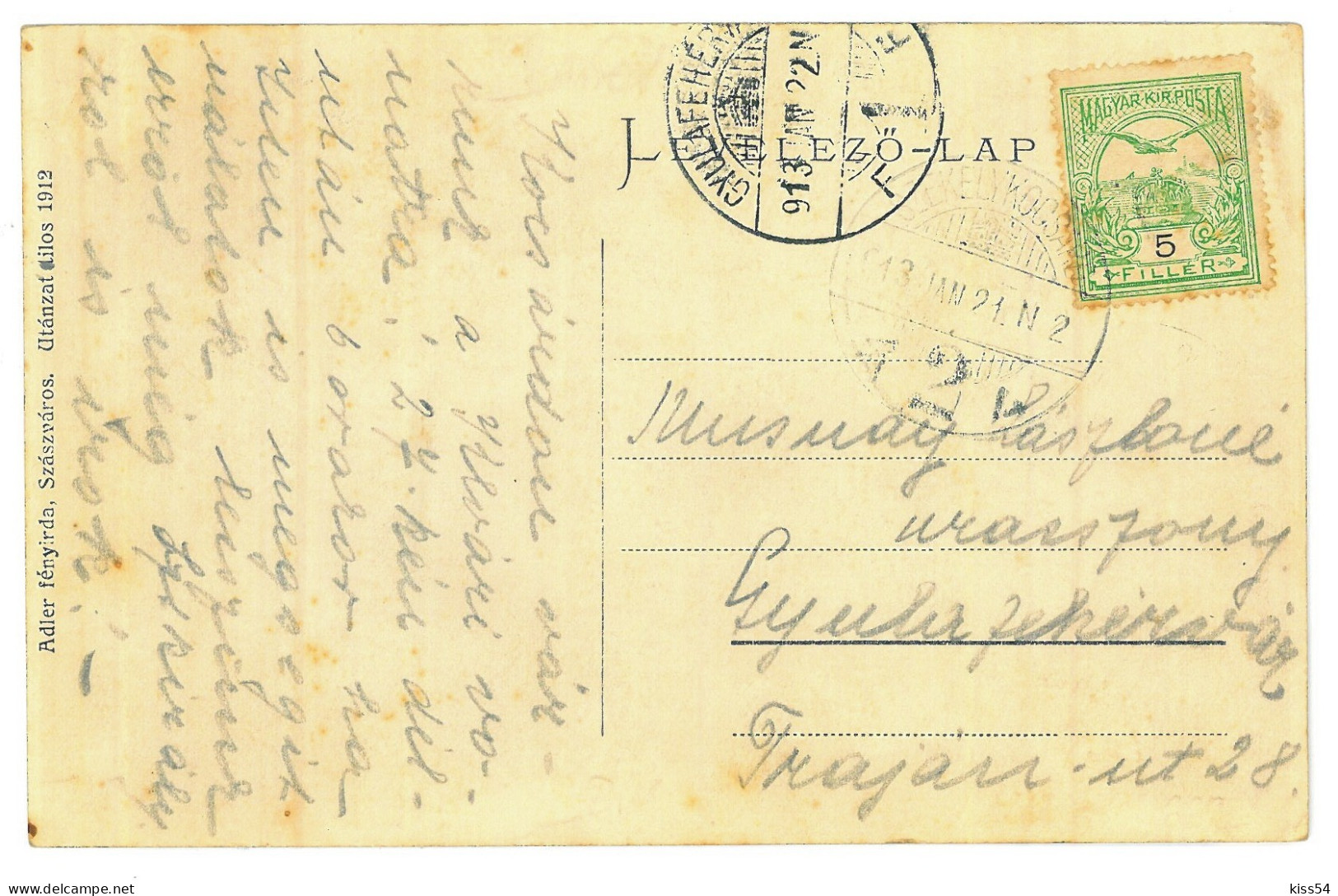 RO 33 - 20676 LUNCA MURESULUI, Alba, Railway Station, Romania - Old Postcard - Used - 1913 - Rumänien