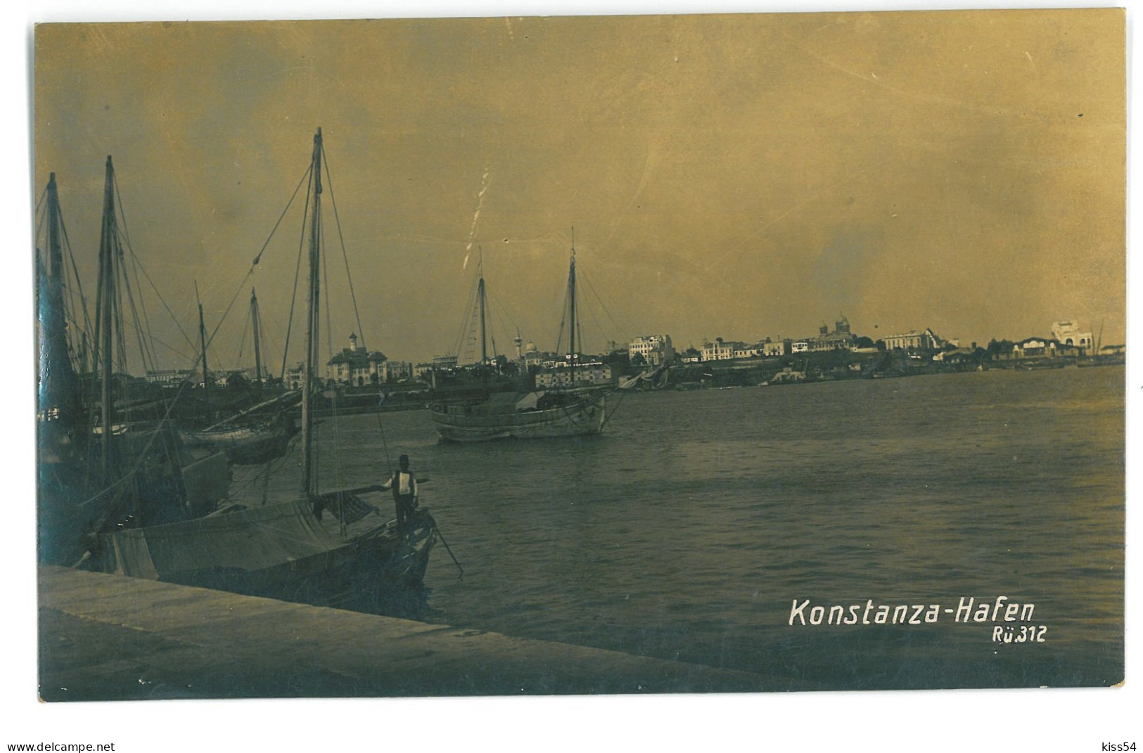 RO 33 - 22604 CONSTANTA, Harbor, Ships, Romania - Old Postcard, Real Photo - Used - 1918 - Rumänien