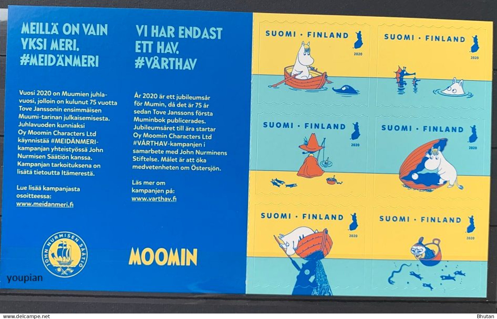 Finland 2020, Mumins Cartoon, MNH Stamps Set - Booklet - Unused Stamps