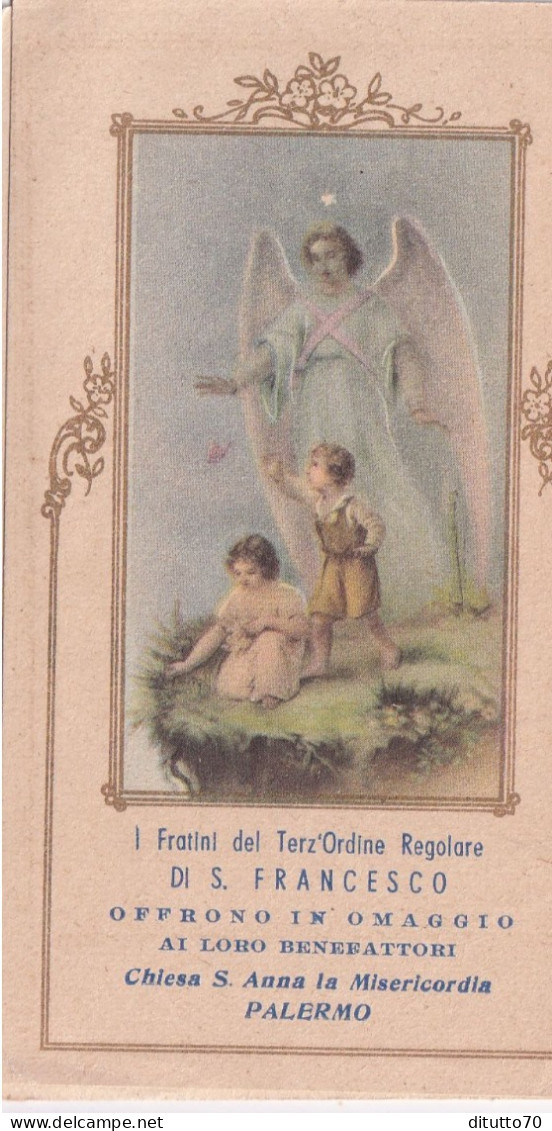 Calendarietto - I Fratini Del Terz'ordine Regolare Di S.francesco - Chiesa S.anna La Misericordia - Palermo - Anno 1954 - Tamaño Pequeño : 1941-60