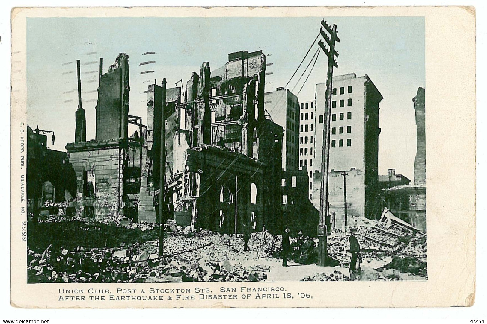 US 24 - 7589 SAN FRANCISCO, USA, Earthquake On April 18. 1906 - Old Postcard - Used - 1910 - San Francisco